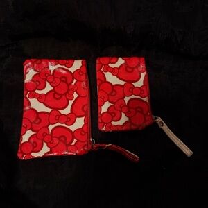 Red Bows Design Pouch Set